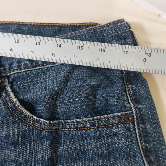 Levi Strauss & Co 505 Jeans Mens W36 L30 Straight Fit Denim Blue - Picture 6 of 9